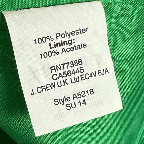 J. Crew high neck green dress mini floral key hole open back sleeveless sz. 4 - Picture 12 of 14